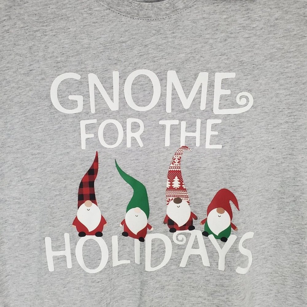 Gnome for the Holidays Men's Ugly Christmas T-Shirt Short Sleeve Gray XL Target